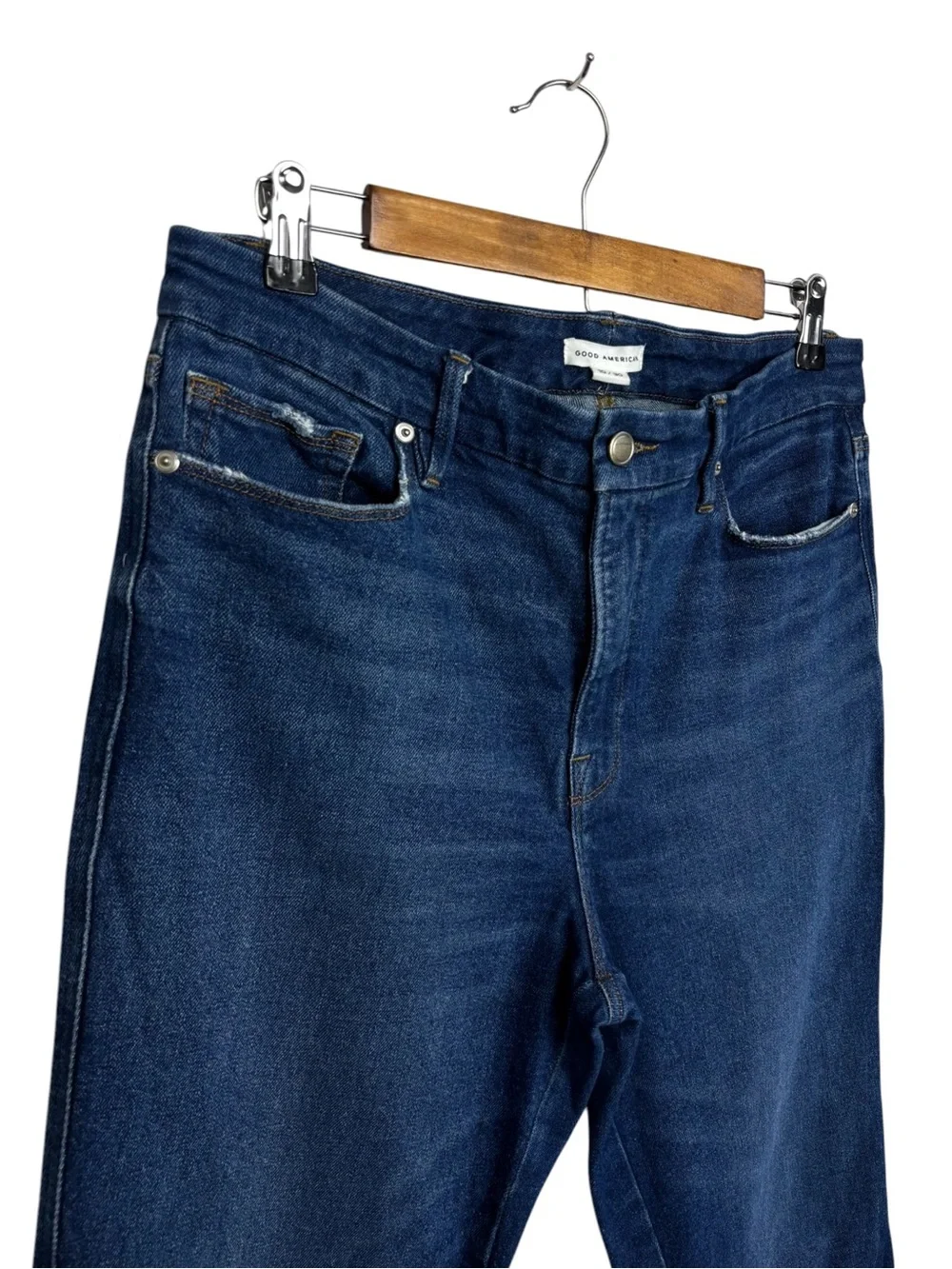 Good American Good Curve Split Pocket High Rise Straight Jeans Size 10 / 30